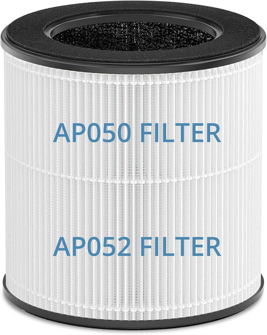 Tailulu Official AP050 AP052 Air Purifier Replacement Filter, 3-in-1 Air Purifier Filter, True H13 HEPA Filter, 1Pack