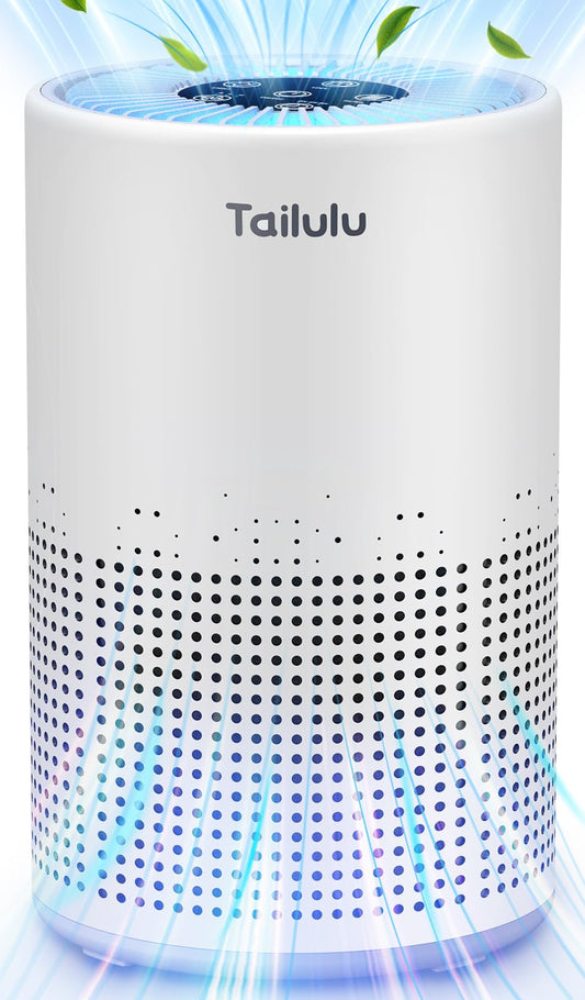 Air Purifiers for Bedroom Home Pets 1200 Ft², Tailulu H13 True HEPA Air Filter Portable Air Purifier with 12dB Sleep Mode, Speed Control,Timer, Quiet Air Cleaner For Odor Dust Smoke Pollen AP050