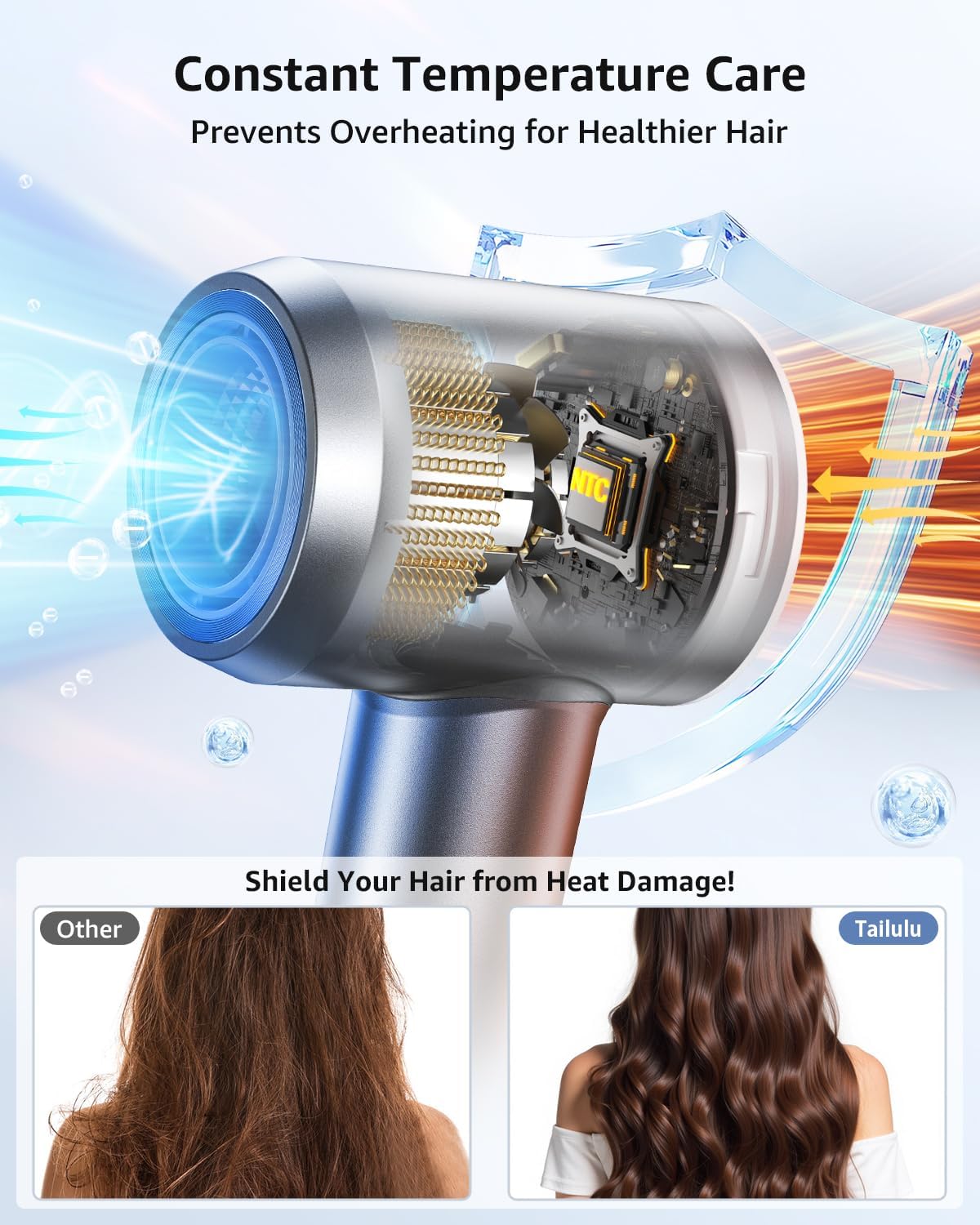 Tailulu Hair Dryer | HF03 Gunmetal Color