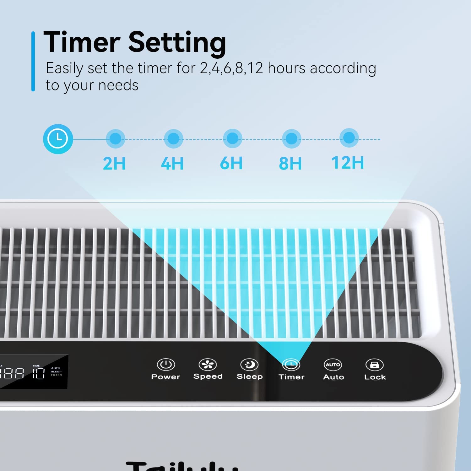 Timer setting | Tailulu HQZZ-260 Air Purifier